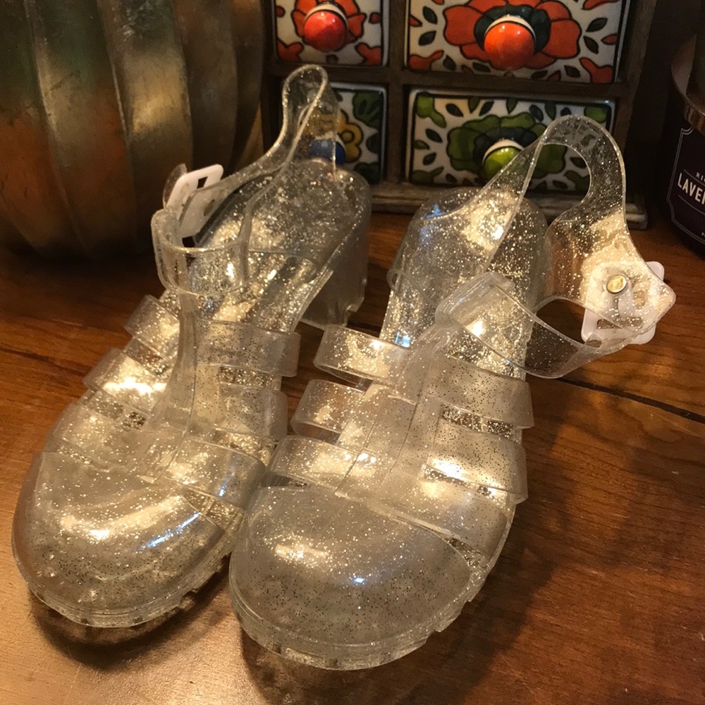 Clear sparkly Jelly Shoes